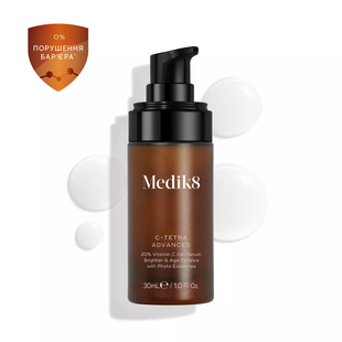 MEDIK8 C-Tetra Advanced 20% Vitamin C Gel-Serum Brighten & Age Defence with Phyto Exosomes Інтенсивна гель-сироватка з 20% вітаміну C для сяйва та захисту від старіння з фітоекзосомами 30 мл P11807 фото